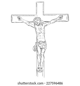Jesus On The Cross Drawing Step By Step