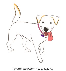 Vector Sketch of Cute dog