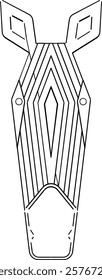 Vector sketch of cute zebra animal face decoration ornament design