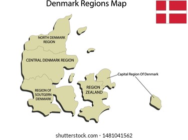 Vector sketch of Denmark country map