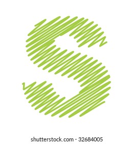 vector sketch design alphabet letter S