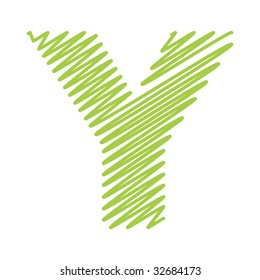 vector sketch design alphabet letter Y