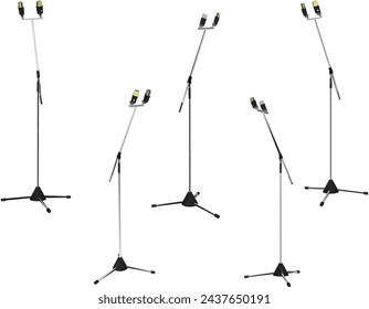 vector sketch design illustration of a microphone stand