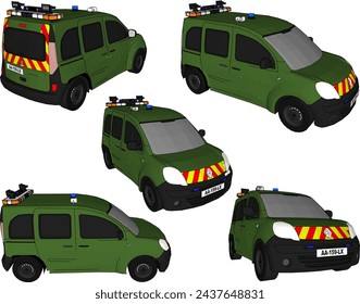 vector sketch design illustration of resque car image for rescue with siren