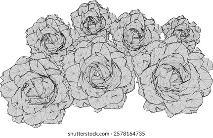 vector sketch design of a rose flower with poisonous thorns