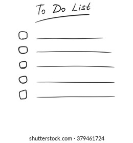 Vector Sketch To Do List