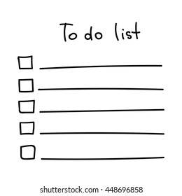 Vector Sketch To Do List