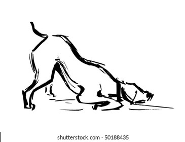 dog drawing outline simple Images, Stock Photos & Vectors | Shutterstock