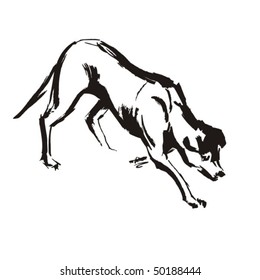 Vector sketch a dog