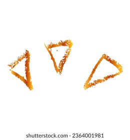 vector sketch doodle crayon sunburst, gold golden isolated on white 
