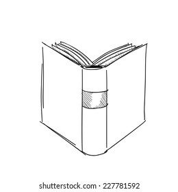 vector sketch drawing book illustration