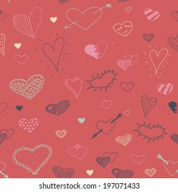vector sketch drawing heart