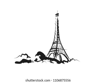 Vector sketch of Eiffel tower