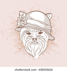 Vector sketch of elegant dog
