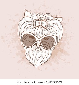 Vector sketch of elegant dog