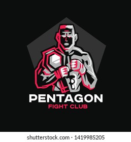 The vector sketch of a fighter