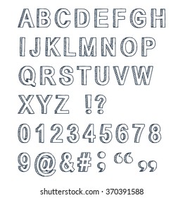 Vector sketch font and symbols