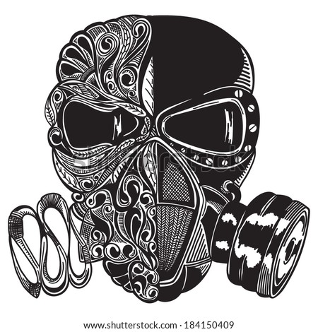 Vector sketch gas mask