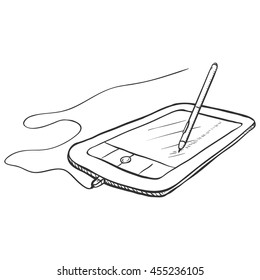 Vector Sketch Graphic Tablet with Stilus Pen