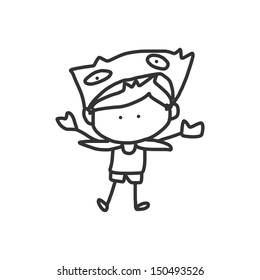 vector sketch halloween cartoon character