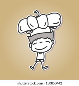 vector sketch halloween cartoon character