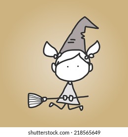 vector sketch halloween cartoon character