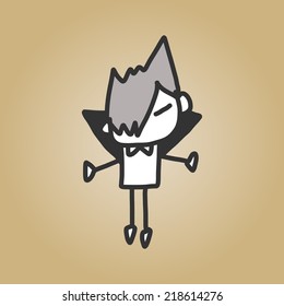 vector sketch halloween cartoon character