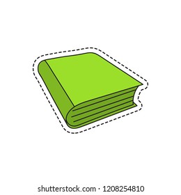 Vector sketch hand drawing book icon. Illustration on white background