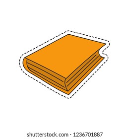 Vector sketch hand drawing book icon. Illustration on white background
