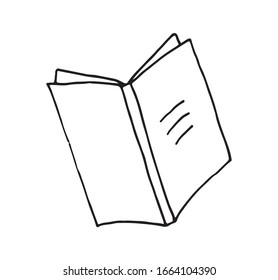 Vektorillustration Skizze Hand Zeichnung offenen Buch Illustration.