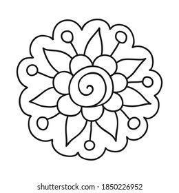 dibujo vectorial ilustración ю garrapato de flores dibujado a mano