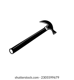 Vector sketch hand drawn hammer silhouette,doodle art