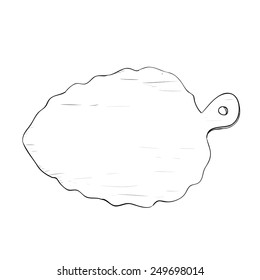Vector sketch hand drawn illustration of kitchen utensils
