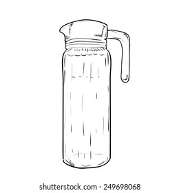 Vector sketch hand drawn illustration of kitchen utensils