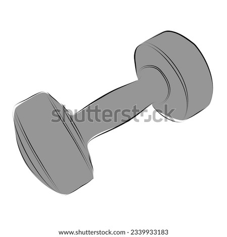 vector sketch hexagon dumbbell, dumbbel dumbell, single one line art, continuous 
