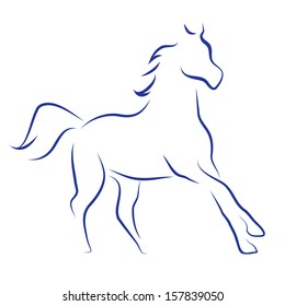 Vector sketch with horse