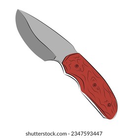 Vektorgrafik-Jagd Messer Single-Line-Kunst, kontinuierlich 
