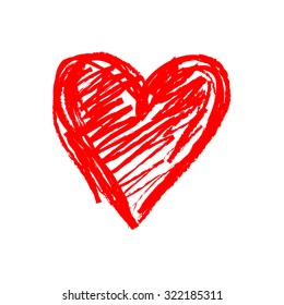 vector sketch icon of heart