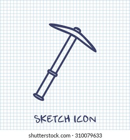 Vector sketch icon of pick 