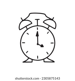 ilustración de esbozo vectorial - reloj despertador