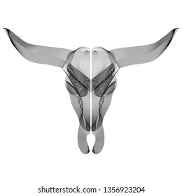 Vector sketch illustration animal skull.   Use for posters, postcards, print for t-shirt, tattoo.