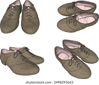 Vector sketch illustration of a beautiful unique men's fashion shoe sandal design for a particular event