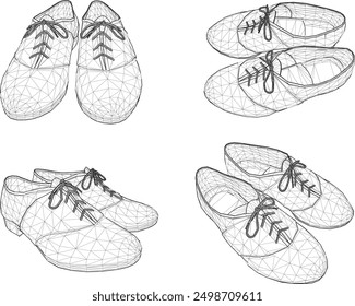 Vector sketch illustration of a beautiful unique men's fashion shoe sandal design for a particular event