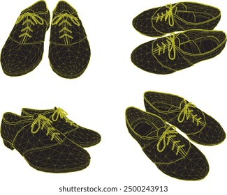 Vector sketch illustration of a beautiful unique men's fashion shoe sandal design for a particular event