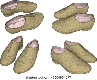 Vector sketch illustration of beautiful unique men's fashion sandal design, slipper model