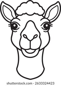 Vector sketch or illustration of camel