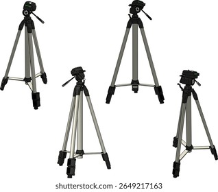 ilustração de esboço vetorial do projeto do suporte da câmera para o trabalho do fotógrafo profissional