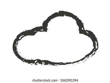 Vector sketch illustration with cloud.
