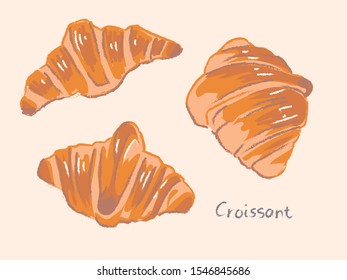 Vector sketch illustration of Croissant.