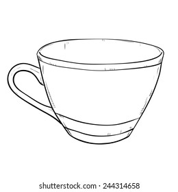 Vector sketch illustration of cup